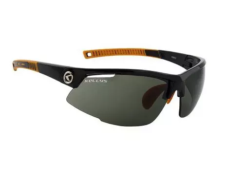 Очки велосипедные KELLYS Force, оправа чёрная, линзы: 2 штуки, футляр, FORCE -Matte Black – Mint/Orange 100% UVA and UVB