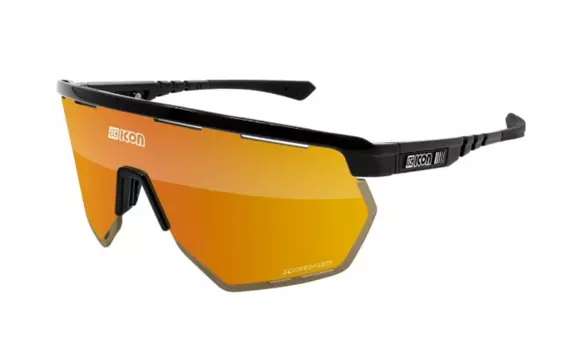Очки велосипедные SCICON Aerowing Multimirror, Bronze +Rain Clear /Black gloss, EY26070201