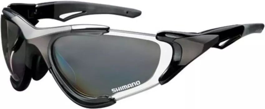 Очки велосипедные SHIMANO, чёрные, дымчатые линзы, дополнительные жёлтые, прозрачне линзы , ECES70XL