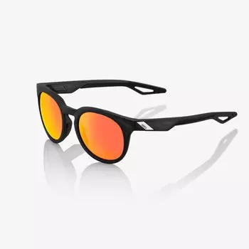 Очки велосипедные солнцезащитные 100% Campo, Soft Tact Crystal Black/HiPER Red Multilayer Mirror, 61026-019-43