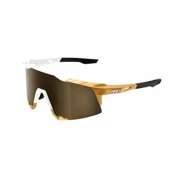 Очки велосипедные Speedcraft Peter Sagan LE 100%, белое золото, золотая зеркальная линза,61001-464-69