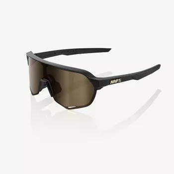 Очки велосипедные спортивные 100% S2, Matte Black / Soft Gold, 61003-019-69