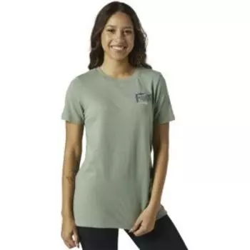 Футболка велосипедная Fox Pushin Dirt SS Tee, женская, Sage, 2021