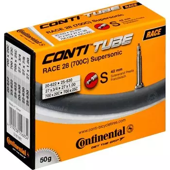Камера велосипедная Continental Race 28" Supersonic, 20-622 / 25-630, S42, спортниппель, 0181881