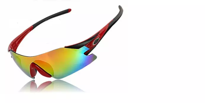 Очки велосипедные, Vinca Sport VG 25 black/red, дополнительная линза, черно-красная оправа.
