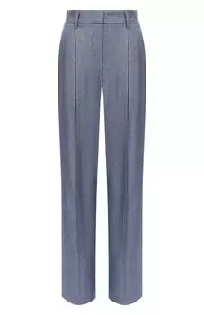 Брюки изо льна и шерсти Brunello Cucinelli