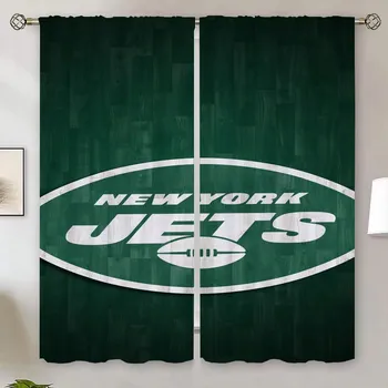 New-York-Jets Home and Decoration Cheap Free Shipping Curtains for Living Room Shade Curtain Tiebacks Window Roller Curtains W50xH70cmx2pcs-CL