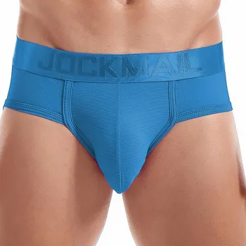 Трусы JOCKMAIL, дышащая сетчатая ткань, модное спортивное мужское нижнее белье, повседневные повседневные однотонные трусы M жёлтый