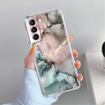 Marble Clear Case For Samsung Galaxy S22 S20 FE S21 S10 S9 Plus Note 20 Ultra 10 Lite Soft TPU Phone Shell Samsung S21 5G
