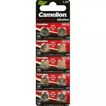 Батарейка Camelion алкалиновая Mercury Free AG10-BP10 LR54 10 шт.