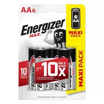 Батарейка алкалиновая Energizer Max AA/LR6 FSB 6 шт.
