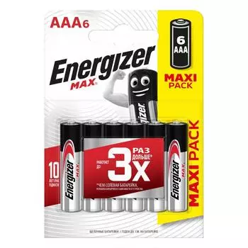 Батарейка алкалиновая Energizer Max AAA/LR03 FSB 6 шт.