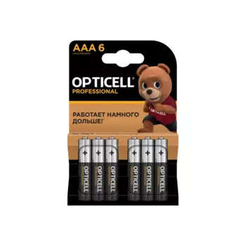 Батарейка Opticell Professional алкалиновая LR03 AAA 6 шт.