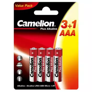 Батарейка Camelion алкалиновая LR03 ААА 4 шт.