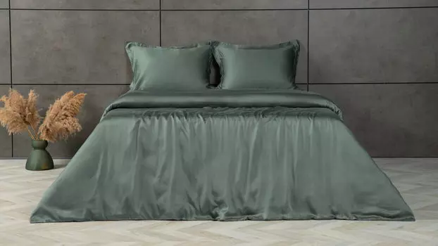 Комплект постельного белья Solid Tencel Зеленый чай