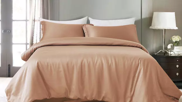 Комплект постельного белья Solid Tencel, цвет Латте