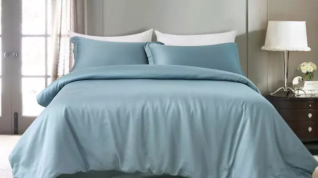 Комплект постельного белья Solid Tencel, цвет Пыльный голубой