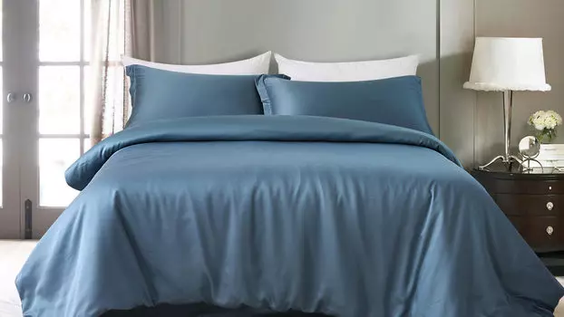 Комплект постельного белья Solid Tencel, цвет Синий металлик