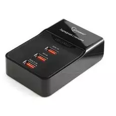 Зарядная станция сетевая Gembird MP3A-PC-01 220 В-5 В, USB 3 порта, 3 A суммарно