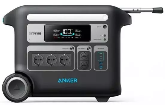 Зарядное устройство сетевое Anker 767 A1780311 емкостью 2048 Втч с 3-мя выходами переменного тока 22