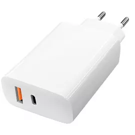 Зарядное устройство сетевое TFN TFN-WC10 USB/USB-C PD 20W б/кабеля white