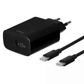 Зарядное устройство сетевое TFN TFN-WC36 Type-C PD 20W+кабель Type-C черный