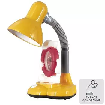 Настольная лампа с часами Camel KD-388 «Баскетбол», цвет жёлтый