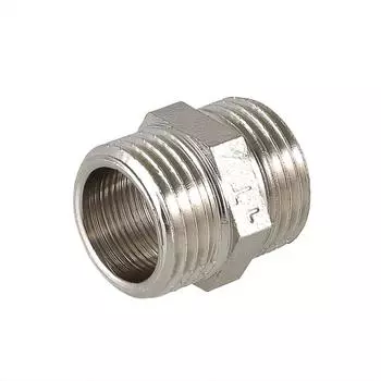 Ниппель Valtec 1 1/4"x1 1/4" НР латунь VTR.582.N.0007