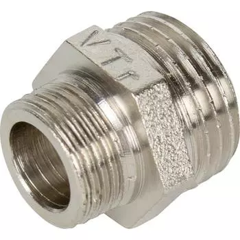 Ниппель переходной Valtec 1/2"х1/4", никелированная латунь VTr.580.N.0402