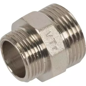 Ниппель переходной Valtec наружная-наружная резьба 1"х3/4" никелированная латунь VTr.580.N.0605