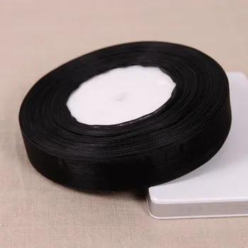 50 ярдов 20 мм Шелковая лента из органзы DIY бант 1 шт. посылка для украшения рукоделия темно-синий