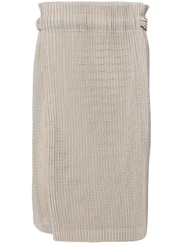 Плиссированная юбка Light Mesh Homme Pliss Issey Miyake, серый