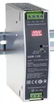 Преобразователь DC-DC модульный Mean Well DDR-120C-48 Монтаж: на DIN рейку; U вх 33.6-67.2Vdc, P вых: 100 Вт