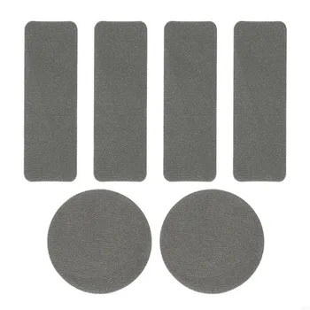 6Pcs Shoe Repair Patches Adhesive Sneaker Repair Patches Square Round Shoe Hole Prevention Repair Patches Easy Use белый