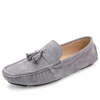 Fashion Spring New Fashion Tassel Loafers Mens Suede Luxury Designer Shoes Casual Comfortable Slip-on Mens Moccasin All-match Loafers 38 красный