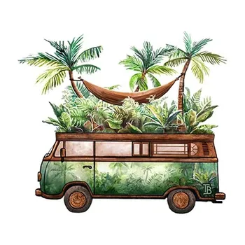 V1441 # для наклейки Vanlife на автомобиль, виниловая наклейка, водонепроницаемые декоративные наклейки для автомобиля A-13cm-Longest Side