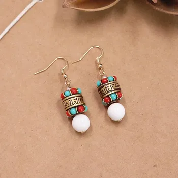 New products, a few exotic Tibetan earrings, retro personality temperament simple earrings, Nepalese earrings for women