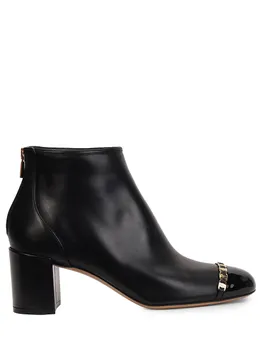 Ботильоны кожаные S.FERRAGAMO