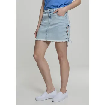 Юбка Urban Classics Denim Lace Up, синий