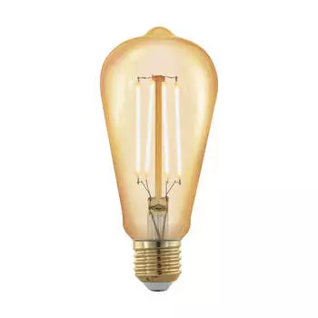 Лампа светодиодная филаментная диммируемая Eglo E27 4W 1700К золотая 11696