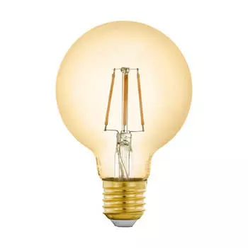 Лампа светодиодная филаментная диммируемая Eglo E27 5,5W 2200K золотистая 12572
