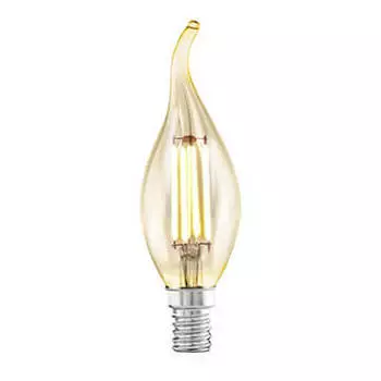 Лампа светодиодная филаментная Eglo E14 4W 2200К янтарь 11559