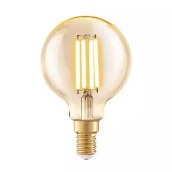 Лампа светодиодная филаментная Eglo E14 4W 2200K янтарная 11782