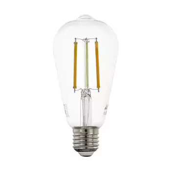 Лампа светодиодная филаментная диммируемая Eglo E27 6W 2200-6500K прозрачная 12577
