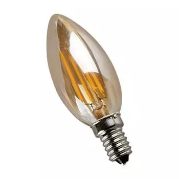 Лампа светодиодная филаментная Elvan E14 5W 4000K золотая E14-5W-4000K-GD-candle