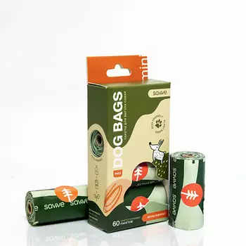 SAVVE Пакеты для выгула собак Dog Bags Mini компостируемые, с запахом фруктов 60.0