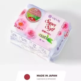 SAYURI Ежедневные гигиенические прокладки с ароматом зеленого чая Super Soft 36.0