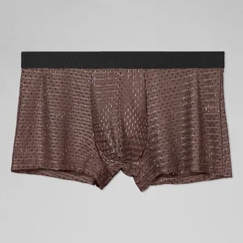 Мужские трусы-боксеры Ice Silk Mesh - дышащее и сексуальное летнее нижнее белье Extra Large