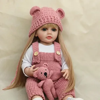 Мягкая силиконовая кукла Reborn для всего тела, Реалистичная мягкая на ощупь кукла высокого качества, подарки для детей