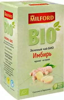 Чай Милфорд БИО Зеленый имбирь 20*1.75г
